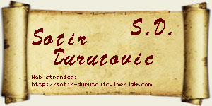 Sotir Durutović vizit kartica